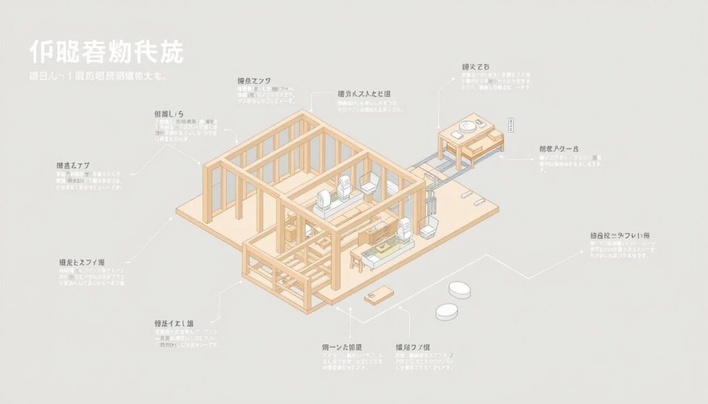 環保板材施工要點示意图
